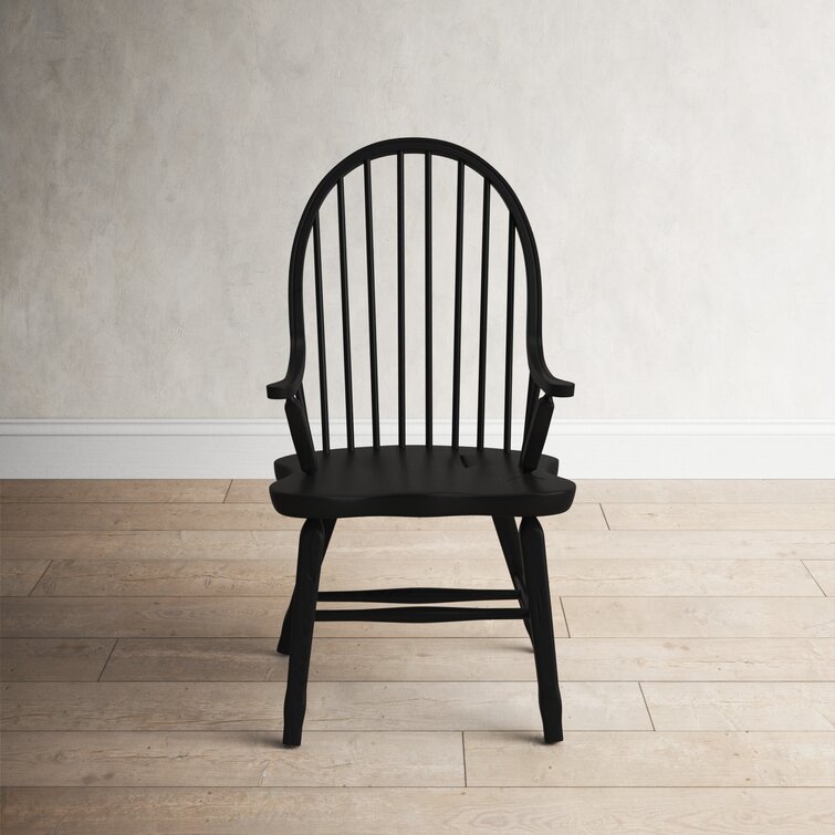 Black windsor chairs online with arms